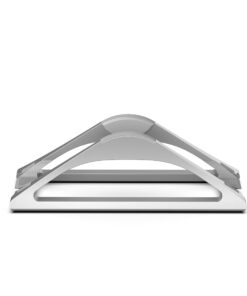 HumanCentric Vertical Laptop Stand for Desks (Silver) | Adjustable Holder to Dock Apple MacBook, MacBook Pro, and Other Laptops to Organize Work & Home Office Silver 32 61WZL9ThDQL