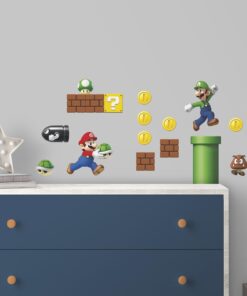 RoomMates RMK2351SCS Nintendo New Super Mario Bros Build a Scene Peel and Stick Wall Decals, Multicolored 19 61WZzJZ0qL