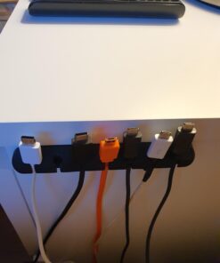 Cable Clips, 3 Packs Cord Management Organizer, Silicone Adhesive Hooks, Wire Cord Holder for Power Cords and Charging Accessory Cables, Mouse Cable, PC, Office and Home (7, 5 and 3 Slots) 35 61WakESTqL