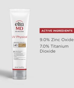 EltaMD UV Physical Tinted Face Sunscreen, SPF 41 Mineral Sunscreen with Zinc Oxide, Water Resistant up to 40 Minutes, Protects Extra Sensitive and Post Procedure Skin, Oil Free, 3.0 oz Tube 25 61WbvaPmK L