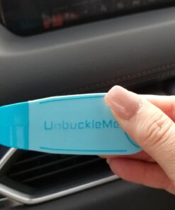 UnbuckleMe Car Seat Buckle Release Tool - Easy Opener Aid for Arthritis, Long Nails, Older Kids - Button Pusher for Infant, Toddler, Convertible 5 pt Harness car Seats - As Seen on Shark Tank (Aqua) Aqua Blue 33 61WcLqTovL