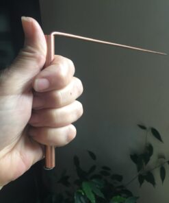 Copper Dowsing Rod - 99.9% Pure Copper - Water Divining Witching, Energy Healing, Paranormal, Ghost Hunting, Gold, Yes No Questions. Instructions and Bonus Pendulum - 5x13 Inch Divining rods 21 61Wcx7X8elL