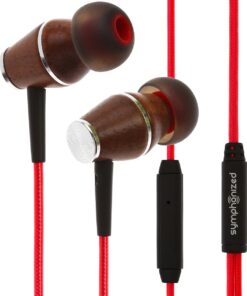 Symphonized XTC 2.0 Earbuds with Mic, Premium Genuine Wood Stereo Earphones, Hand-Made in-Ear Noise-isolating Headphones with Tangle-Free Innovative Shield Technology Cable (Lava Red) 10 61WdA1oFfdL