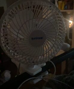 Hurricane Fans - Classic 6 Inch Clip Fan - Portable Fan with Strong Clamp, Two Speed Settings, and Adjustable Tilt Mechanism, White - Great Work Fan, School Fan, Desk Fan, Greenhouse Fan 6" Classic 31 61WdcwB1fBL