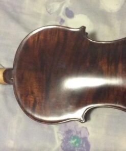 Mendini By Cecilio Violin - MV500+92D - Size 4/4 (Full Size), Black Solid Wood - Flamed, 1-Piece Violins w/Case, Tuner, Shoulder Rest, Bow, Rosin, Bridge & Strings - Adult, Kids Size: 4/4 (Full Size) 57 61WgOtLZpNL