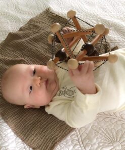 Manhattan Toy Artful Skwish Wooden Baby Rattle and Motor Skill Activity Toy for Infants and Toddlers 21 61WgekYmnqL