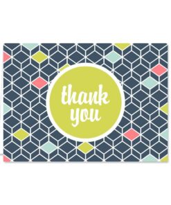 Mod Thank You Note Card Assortment Pack - Set of 36 cards - 6 designs blank inside - with white envelopes (53876) Mod 23 61WgrrjrQL