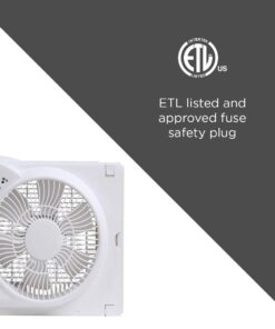 Genesis Twin Fan High Velocity Reversible AirFlow Fan, LED Indicator Lights Adjustable Thermostat & Max Cool Technology, ETL Certified, White (A1WINDOWFAN) 26 61WgvsaqQ8L 1