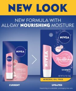 NIVEA Shimmer Lip Care - Pearly Shimmer for Chapped Lips, Moisturize All Day - .17 oz. Stick 11 61WhH97ilaL