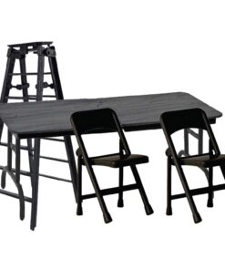 ULTIMATE Ladder, Table & Chairs Black Playset For Wrestling Action Figures 6 61WhOWCCisL