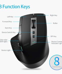 RAPOO Wireless Keyboard and Laser Mouse Combo,Multi Device (Bluetooth 4.0+3.0+2.4G) Keyboard and Mouse Set,Ultra-Slim Computer Keyboard Compact Design for Windows/Android/Mac OS 9900M 14 61WjRoSNdDL