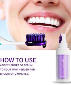 Colour Corrector Purple Toothpaste, Purple Toothpaste Whitening, V34 Purple Color Corrector Serum Teeth Whitening Toothpaste for Tooth Stain Removal, Teeth Whitening Kit for Adult 12 61Wk1Rj3VEL