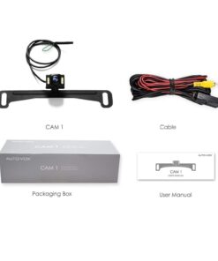 AUTO-VOX Cam1 HD Car Rear View Backup Camera of License Plate for Truck & RV with The Features of IP68 Waterproof High Brightness Light Sensor Night Vision LEDs,Fit All Cars 40 61Wk946JO L