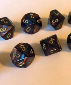 Chessex Dice Sets: Scarab Blue Blood with Gold - Ten Sided Die d10 Set (10) - 27219 16 61WkCjjlYZL