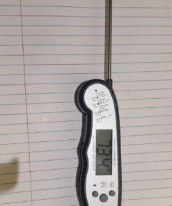 Digital Meat Thermometer, Waterproof Instant Read Food Thermometer for Cooking and Grilling, Kitchen Gadgets, Accessories with Backlight & Calibration for Candy, BBQ Grill, Liquids, Beef, Turkey… Black - Sliver 29 61Wkvno18cL