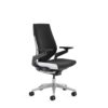 Steelcase Gesture Office Chair - Ergonomic Work Chair with Wheels for Carpet - Comfortable Office Chair - Intuitive-to-Adjust Chairs for Desk - 360-Degree Arms - Licorice Fabric