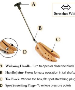 Alternative view of FootFitter Premium Professional Boot Width Stretcher, Adjustable Boot Stretcher for Wide Feet Men & Women Women's Medium 6.5 - 9