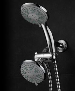 Aquadance by HotelSpa 24-Setting Slimline Showerhead and Hand Shower Combo 35 61WpChGY 4L