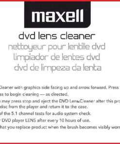 Maxell – 190059, DVD Lens Cleaner with Microfiber Brush System - for Optimal Cleaning, Remove Dust Oil, Small Particles – Compatible with All DVDs, PC, Xbox/xbox360 & Ps1/2 Gaming Systems 13 61WqXvgbqFL