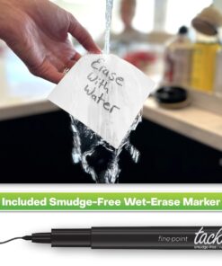 Dry Erase Reusable Sticky Notes | 4x6 12-Pack | 2-Year Re-Stickable & Erasable Post Notes | Smudge-Free Tackie Marker | Made in the USA by M.C. Squares 22 61WqyZCZ35L 1