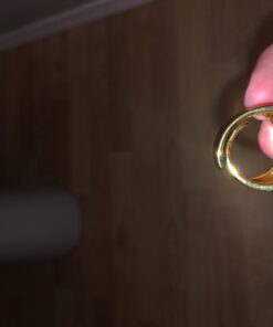 Halukakah Mens Gold Ring Diamond 3PCs Set,18K Real Gold/Platinum Filled Kanji Rich/Luck/Wealth Lab Diamonds Prong Set Size Adjustable,Gift for Men Gold Plated 3 Rings Set 30 61WrmoM0NCL