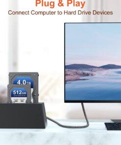 Alternative view of VANAUX USB 3.0 Cable B Male to USB A Data Cable USB 3 Type B Cord Compatible with Docking Station, External Hard Drivers, Scanner and More-Black (5feet/1.5m) 5feet/1.5m