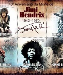 Guinea-Bissau J. Hendrix Music Icon Collectible Postage Stamps GB10302a