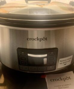 Crock-Pot 7 Quart Portable Programmable Slow Cooker with Timer and Locking Lid, Stainless Steel 77 61WuLMYZBeL