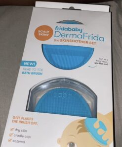 Frida Baby DermaFrida The SkinSoother Baby Bath Silicone Brush| Baby Essential for Dry Skin, Cradle Cap and Eczema (2 Pack) Blue 2 pack 26 61Wvg1wvWzL