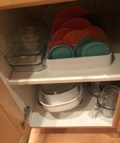 YouCopia StoraLid Food Container Lid Organizer, Large, BPA-Free Adjustable Plastic Lid Storage for Kitchen Cabinet and Drawer Organization, White 24 61WwoTXQhJL