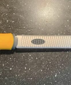 Deiss PRO Citrus Zester & Cheese Grater - Parmesan Cheese Lemon, Ginger, Garlic, Nutmeg, Chocolate, Vegetables, Fruits - Razor-Sharp Stainless Steel Blade, Wide, Dishwasher Safe (ORANGE) Orange 33 61WxDOVVFQL