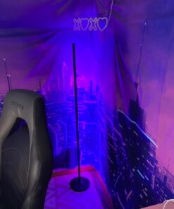 Govee RGBIC Floor Lamp, LED Corner Lamp Works with Alexa, Smart Modern Floor Lamp with Music Sync and 16 Million DIY Colors, Color Changing Standing Lamp for Christmas Bedroom Living Room Black 23 61Wy9JDm1tL