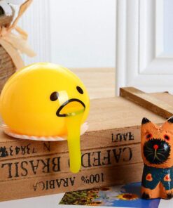 Cute Yellow Round Sucking & Vomiting Lazy Egg Yolk Vent Stress Tricky Game Relief Toys by Juicart 12 61WzV03x3vL