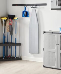 Rubbermaid Plastic Garage Corner Tool Tower Rack, Easy to Assemble, Organizes up to 30 Long-Handled Tools/Rakes/ Brooms/Shovles for Home/House/Outdoor/Sheds Corner Tower 29 61WzyXSjtTL