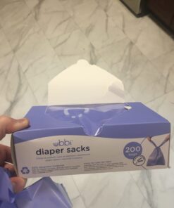 Ubbi Disposable Diaper Sacks, Lavender Scented, Easy-To-Tie Tabs, Diaper Disposal or Pet Waste Bags, 200 Count 46 61X0pX3rBaL