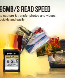 PNY 64GB Elite Performance Class 10 U3 SDXC Flash Memory Card 0 Count (Pack of 1) 34 61X13mAt1S