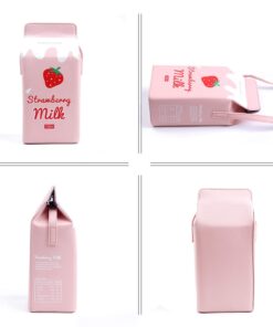 LUI SUI Fruits Banana Strawberry Milk Box Cross Body Purse Bag Women Phone Wallet Shoulder Bags Pink 38 61X1jyB YRL