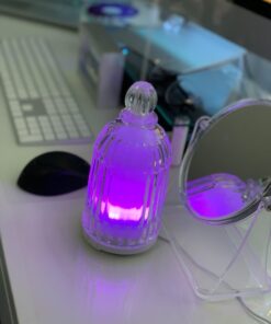 DOUDING Glass Essential Oil Diffuser Humidifier, Ultrasonic Aromatherapy Diffuser Cool Mist with Auto Shut-Off, 7 Colors Adjustable Diffuser for Home, Bedroom, Office, Yoga, 120ml(White Base) White Base 41 61X2eMTFnL