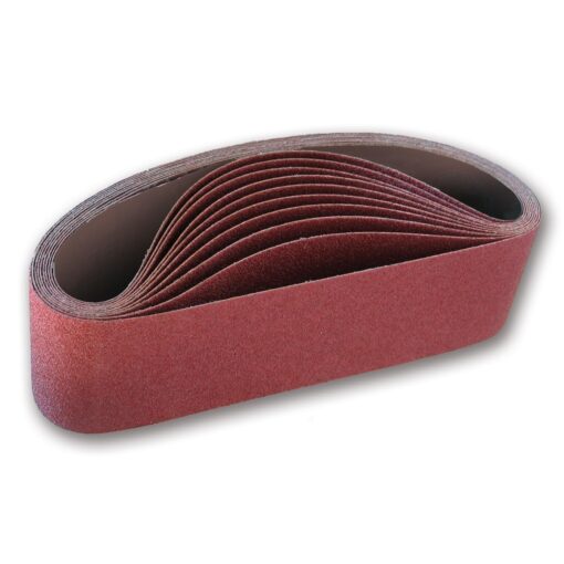 IVY Classic 43062 Flex-Abrasive 3-Inch x 21-Inch 50 Grit Coarse Resin Cloth Aluminum Oxide Sanding Belt, 10-Pack 3 x 21-inch 50 Grit- Coarse