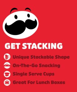 Alternative view of Pringles Potato Crisps Chips, Lunch Snacks, Office and Kids Snacks, Snack Stacks, Variety Pack, 12.9oz Box (18 Cups) Cheddar Cheese, Original, Sour Cream 18 Count (Pack of 1)