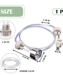 DIY CO2 Generator System Kit with Pressure Gauge Air Flow Adjustment Valve - Pressurized CO2 Kit for Aquarium Plants Tube Valve for Bottle - CO2 Regulator Aquarium for CO2 Diffuser - Grow System 31 61X9LVFN6nL