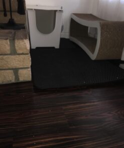 JUMBO SIZE Size Cat Litter Trapper by iPrimio - EZ Clean (Black) - 32 inches by 30 inches Exclusive Water Proof Layer and Puppy Pad Option. Patent Pending. (Sticker Label Peels Off) 32x30 - Black 50 61X9egSTxhL