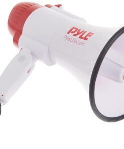 Pyle Megaphone Speaker Lightweight Bullhorn - Built-in Siren, Adjustable Volume Control and 800 Yard Range - PMP30 White 19 61X9ueoeLxL