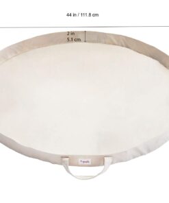 3 Sprouts Play Mat Bag – Large Portable Floor Activity Rug for Baby Storage - Elephant 10 61XBWCPrUkL