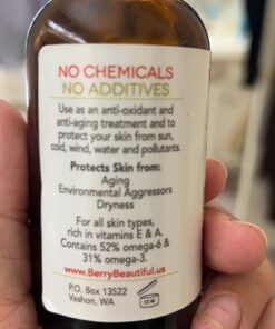 Berry Beautiful Raspberry Seed Oil - For Skin, Hair, and Nails - Cold Pressed, Unrefined, 100% Pure and Locally Grown - 4 fl oz 4 Fl Oz (Pack of 1) 11 61XDIYQ7HXL