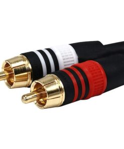 Alternative view of Monoprice Audio Cable - Premium Stereo Male to 2 RCA Male, Gold Plated, 22AWG, 3 Feet, Black 3ft Single Pack