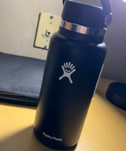 Hydro Flask Stainless Steel Wide Mouth Water Bottle with Flex Cap and Double-Wall Vacuum Insulation 32 Oz Black 24 61XERZH2WdL