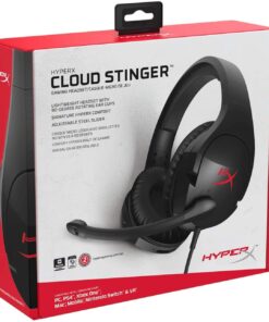 HyperX Cloud Stinger – Gaming Headset, Lightweight, Comfortable Memory Foam, Swivel to Mute Noise-Cancellation Mic, Works on PC, PS4, PS5, Xbox One/Series X|S, Nintendo Switch and Mobile ,Black 29 61XEdusdhYL