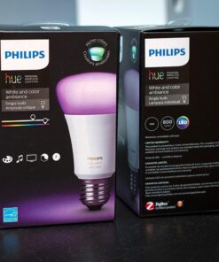 Philips Hue White and Color Ambiance A19 60W Equivalent Dimmable LED Smart Bulb (1 Bulb Compatible with Amazon Alexa Apple HomeKit and Google Assistant) 67 61XF4HcWavL