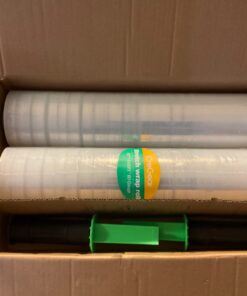 Stretch Film/Wrap with Handles, CreGear 15 Inch x 1000 Feet Shrink Wrap 2 Pack, Industrial Strength Plastic Wrap Roll, Heavy Duty Shrink Film Rolls for Moving Packing Storage Pallet, 60 Gauge, Clear Clear-15*1000*60-2pack 49 61XIYHgbPL